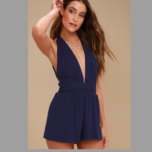 Lulu's Milo Navy Blue Convertible Romper